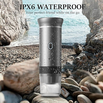 Zcyge Portable Coffee Maker Espresso Machine, Travel Camping Coffee Makers, Mini Battery Portable Espresso Self-Heating Car Coffee Maker With Ground Coffee & NS Capsule