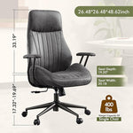 Load image into Gallery viewer, High Back Office Chair,Modern Swivel Office Chair,Black Suede Fabric Gaming Chair,Height Adjustable Home Office Desk Chair with Lumbar Support