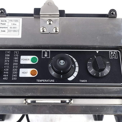 Electric Waffle Maker Machine 1500W 110V Nonstick Electric Honeycomb Waffle Pop Maker, Commercial Stainless Steel Waffle Maker for Restaurant Bakeries Snack Bar Home