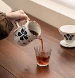 Load image into Gallery viewer, Pour Over Coffee Maker,Ceramic Coffee Maker With 40 pcs V60 Paper Filter，15oz/450ml Pour Over Coffee Dripper (Blue and white, V02)