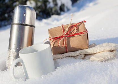 Mixpresso Coffee Flask & Coffee Mug, Stainless Steel Coffee vacuum flask For Hot Coffee or Cold Tea Fits Car Caddy or Backpack, Leak Proof Travel Mug, 17 Ounce Coffee Thermos