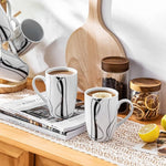 Load image into Gallery viewer, VEWEET Coffee Mugs Set of 6, 16 OZ Large Coffee Cups Set, White Mug Sets Ceramic Mugs Set with Big Handle, Microwave Dishwasher Safe, Series Fiona