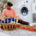 Load image into Gallery viewer, Ottomanson 20" x 59" Oval Laundry Room Rug - Non-Slip Mat for Laundry &amp; Mudroom - Durable, Stain-Resistant, and Easy to Clean - Perfect for High-Traffic Areas - Runner Rug for Entryway, Yellow/Red