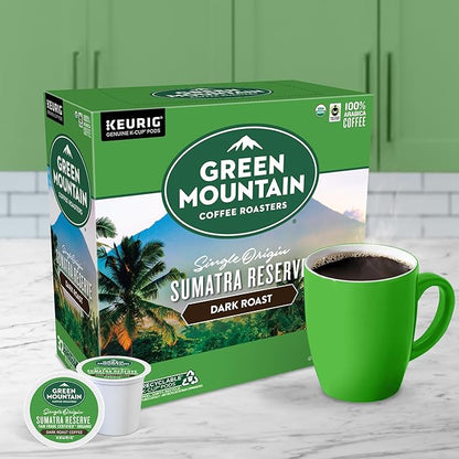 Green Mountain Coffee Roasters Sumatra Reserve Coffee, Keurig Single-Serve K-Cup pods, Dark Roast, 32 Count