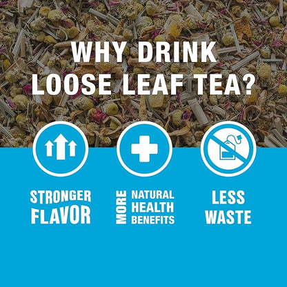 Tiesta Tea - Mango Dreamzzz Chamomile Loose Leaf Herbal Tea, Relaxing Chamomile & Lemongrass Blend, Caffeine-Free, Brew Hot or Iced, Makes Up to 25 Cups, Resealable Pouch, 1.5 Ounce