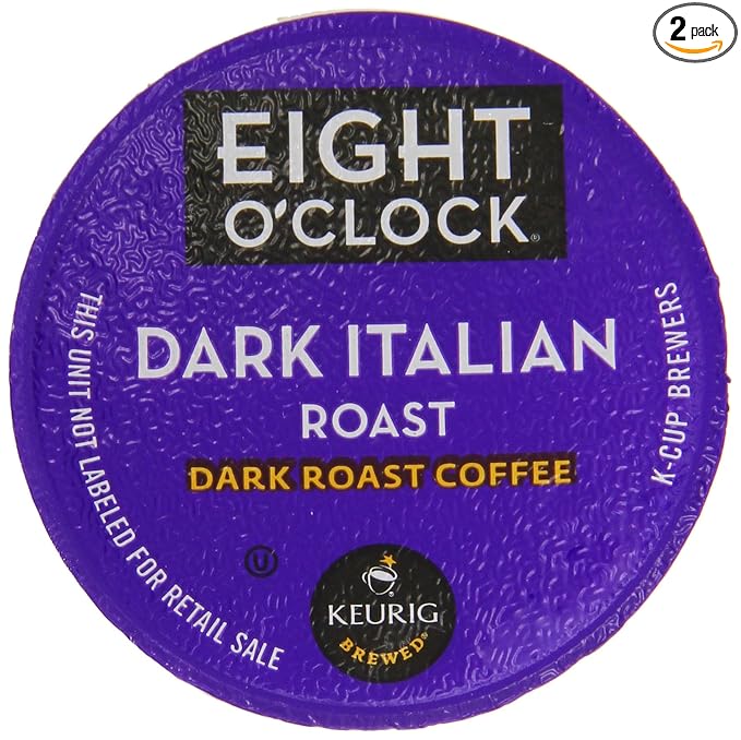 Eight O'Clock Coffee Dark Italian Roast K-Cups, 24-Count (Pack of 2)