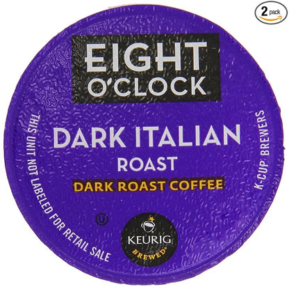 Eight O'Clock Coffee Dark Italian Roast K-Cups, 24-Count (Pack of 2)