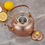 Load image into Gallery viewer, SANQIAHOME Antique 1.2L (40Oz) Stainless Steel Teapot with Infuser copper