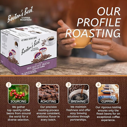 Boston’s Best - Smooth Light-Roast Breakfast Blend, Delicious Gourmet Coffee Compatible with Keurig Coffee Maker, 1 Count (42 Single Serve Cups)