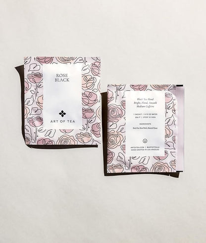 Art of Tea | Rose Black | 50 Eco Friendly Pyramid Tea Bag Sachets