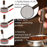 Load image into Gallery viewer, WDT Tool Espresso Stirrers - Coffee Distributor Barista Tools - Espresso Needle Distribution Tool for Coffee Accessories Kit - Walnut Wood Gifts for Coffee Lovers