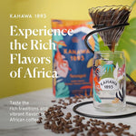 Load image into Gallery viewer, Kahawa 1893 Ground Coffee Dark Roast Serengeti Blend 12 Oz - As Seen on Shark Tank, Low Acid, High Antioxidants, Naturally Sweet, Organically Grown, Ethically &amp; Sustainably Sourced