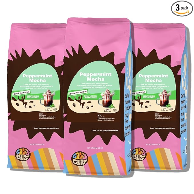 Crazy Cups DECAF Pepperment Mocha 3 X 10 Oz
