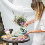 Load image into Gallery viewer, Teapot 30 oz Van Gogh Paintings Bone China Loose Tea Pot Floral Design Vintage Ceramic Coffee Water Pot European Style Porcelain (White Rose)