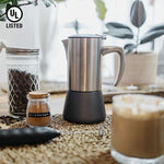 Load image into Gallery viewer, GROSCHE Milano Steel | 10 Espresso Cup | Stovetop Espresso Maker: Stainless Steel Moka Pot for Greca, Induction, Electric &amp; Gas Stoves | Dishwasher Safe Stovetop Espresso Maker Moka Pot
