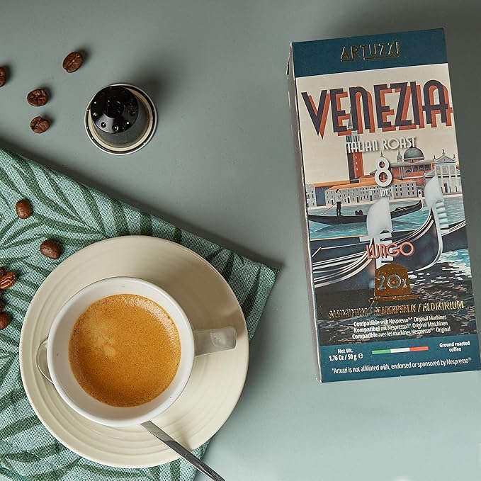 Artuzzi 40ct Coffee Pods Compatible with Nespresso Original Machines | Espresso & Lungo Coffee Capsules | Espresso Variety Pack I Italian Roast I Aluminum & Recyclable