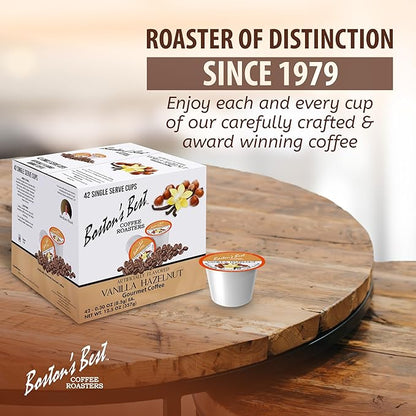 Boston’s Best - Vanilla Hazelnut Delicious Medium Roast Coffee, Flavored Gourmet Compatible with Keurig Coffee Maker, 1 Count (42 Single Serve Cups)
