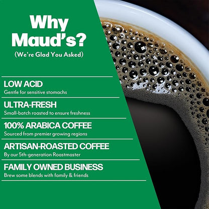 Maud's Dark Roast, Medium Roast & French Roast Coffee Pods Bundle, 54 ct, Recyclable Single Serve Pods – 100% Arabica Coffee, Compatible with Keurig K Cups Maker