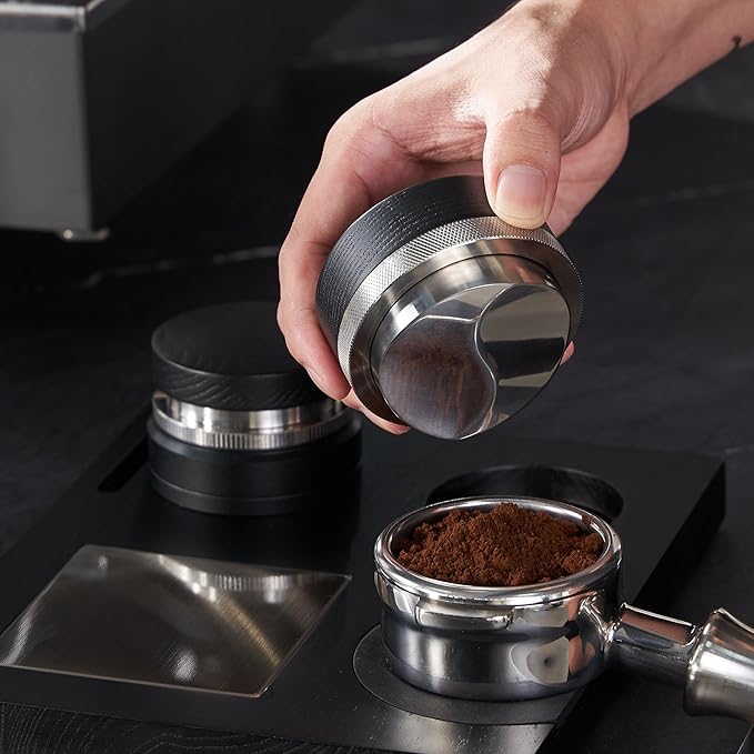 51mm Coffee Distributor,Espresso Distribution Tool, Adjustable Depth Espresso Distributor Fits All 51MM Espresso Portafilter,espresso leveler compatible with Delonghi 51MM Portafilter.(Black)