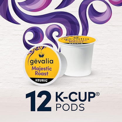 Gevalia Majestic Roast Bold Dark Roast K‐Cup Coffee Pods, 12 ct. Box