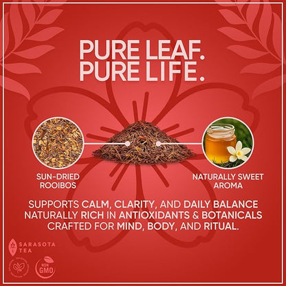 Organic Rooibos Loose Leaf Tea | 100% Pure South African Red Tea | Naturally Caffeine-Free | USDA Organic | 1lb Bulk Bag | Smooth & Earthy Flavor | Herbal Wellness | Non-GMO