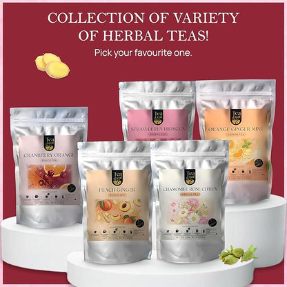 Tealeaf & Co. Licorice Root Tea Blended with Organic Spices - Pure Herbal Tea Bags with Cardamom, Ginger, Cinnamon Sticks & Licorice Root Extract - Low Caffeine - Gluten Free - 50 Teabags