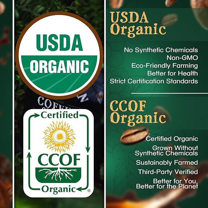 The Bean Organic Coffee Company Chocolate Macadamia Nut, Medium Roast, Whole Bean Coffee, 16-Ounce Bag