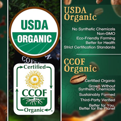 The Bean Organic Coffee Company Chocolate Macadamia Nut, Medium Roast, Whole Bean Coffee, 16-Ounce Bag