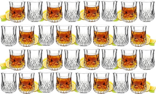1.7 OZ Crystal Shot Glasses Set, Heavy Base Cordial Glasses | Tequila Glasses (32)