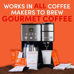 Load image into Gallery viewer, Coffee Packets – Decaf Medium-Dark Roast Ground Coffee, Low Acid Mold Free 2 oz Packs for 12 Cup Brewers, Pre-Measured Fractional Packs, 12 Count Box – Sarasota