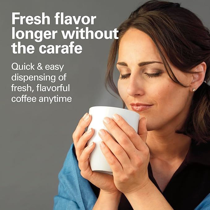 Hamilton Beach One Press Programmable Dispensing 12 Cup Coffee Maker with Internal Coffee Pot, Stays Warm and Fresh for Hours, 60 oz. Removable Reservoir, Black & Stainless Steel (47950)