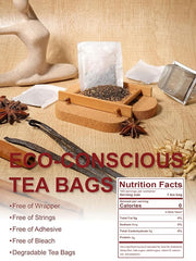 TeeLux Vanilla Decaf Chai Tea Bags, Decaffeinated Black Tea with Cinnamon, Ginger, Cardamom, Natural Vanilla Flavor, Full-bodied & Spicy Flavor, 100 Count