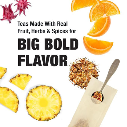 Tiesta Tea - Maui Mango | Loose Leaf | Mango Pineapple Herbal Tea | Premium Non-Caffeinated Blend | Make Hot or Iced | Brews Up to 50 Cups | 33 Ounce Refillable Tin, Pack of 6