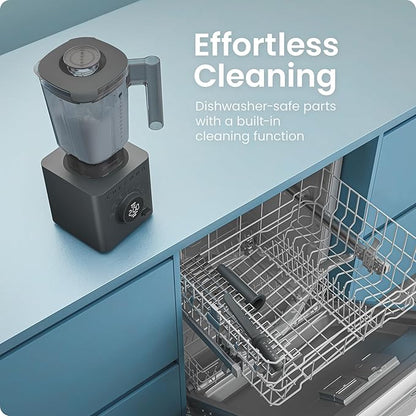 Chefman Obliterator 48 oz Countertop Blender for Smoothies, 1380W Motor to Crush Ice, Nuts, and Frozen Fruit with Stainless Steel Blade, Auto Blend Function, Includes Tamper and Scraper