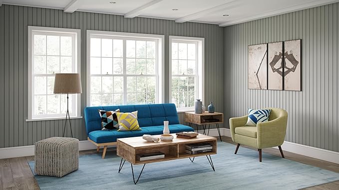 SIMPLIHOME Hunter Lift Top Coffee Table - 48 inch Wide Solid Mango Wood and Metal Industrial Cocktail Table in Natural, Functional Living Room Table with 2 Storage Cubbies and Hairpin Legs