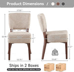 Load image into Gallery viewer, Howtek Modern Dining Chairs Set of 4 with 6.3" Thick Seat Cushions, Space-Saving Stackable Upholstered Kitchen Chairs, Ergonomic Backrest &amp; Metal Legs, Brown