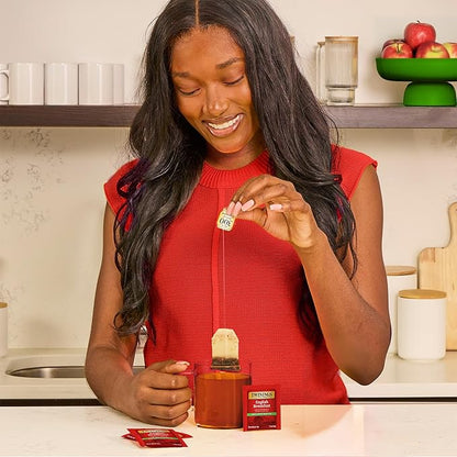 Twinings Decaffeinated English Breakfast Individually Wrapped Bags, 20 Count (Pack of 6), Flavourful & Robust, Enjoy Hot or Iced, 120 Teabags