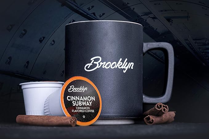 Brooklyn Beans Cinnamon Subway Gourmet Coffee Pods - Compatible with Keurig K Cup Brewers Including 2.0 Machines, 40 Count, Spicy Cinnamon Flavored