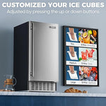 Load image into Gallery viewer, Coolski Commercial Under Counter Ice Maker Machine, Stainless Steel Built-in Freestanding Ice Maker with Condensate Removal Pump, Water Filter, for Home &amp; Commercial Use, 100 LBS/Day