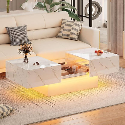 Coffee Table with Large Storage for Living Room Farmhouse Center Tables Mesas De Centro para Salas Modernas Nesting Modern Coffee Table for Reception Room