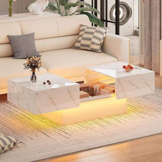 Coffee Table with Large Storage for Living Room Farmhouse Center Tables Mesas De Centro para Salas Modernas Nesting Modern Coffee Table for Reception Room
