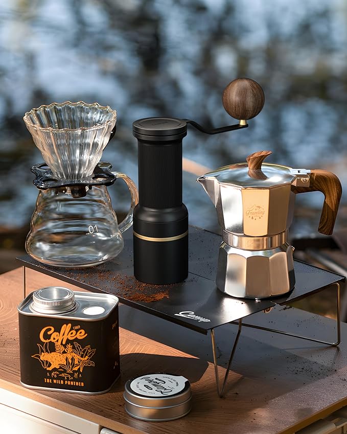 Cocinare ESSENCE GO B38 Ultra Manual Coffee Grinder – with Carrying Case Hand Grinder Capacity 30g, GhostEdge Ultra Burr & 80 Grind Settings, Perfect for Pour-over, Espresso, Cold Brew (Black)