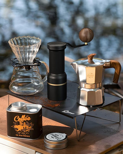 Cocinare ESSENCE GO B38 Ultra Manual Coffee Grinder – with Carrying Case Hand Grinder Capacity 30g, GhostEdge Ultra Burr & 80 Grind Settings, Perfect for Pour-over, Espresso, Cold Brew (Black)