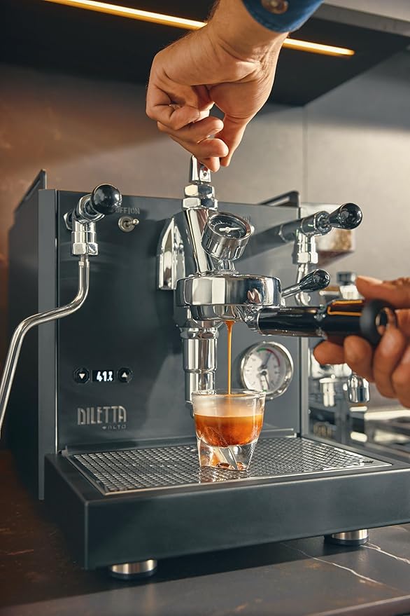 Diletta Alto Espresso Machine with Flow Control | Dual Boiler | PID | Shot Timer | Adjustable OPV | (Stainless Steel)
