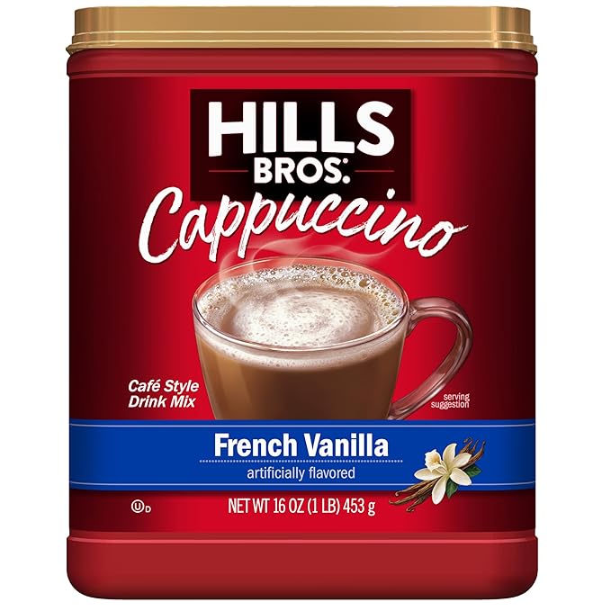 Hills Bros. Instant Cappuccino Mix, French Vanilla Cappuccino Mix, 16 oz