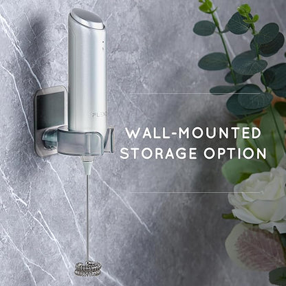 Rechargeable Milk Frother Handheld With USB-C Charging Stand, Electric Drink Mixer, Mini Whisk for Coffee, Matcha, etc