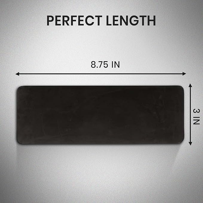 Rattleware Premium Black Espresso Tamping Mat 8.75" x 3" – Dense and Durable Non Slip Rubber – Heat Resistant Countertop Protection – Barista Coffee Station Essentials