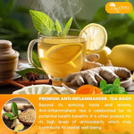 Load image into Gallery viewer, 20 Tea Bags - Anti-Inflammaherb Loose Leaf Tea, 100% Natural from Ginger, Turmeric, Peppermint, Black Pepper, Cinnamon. No Sugar, No Caffeine, No Gluten, Vegan