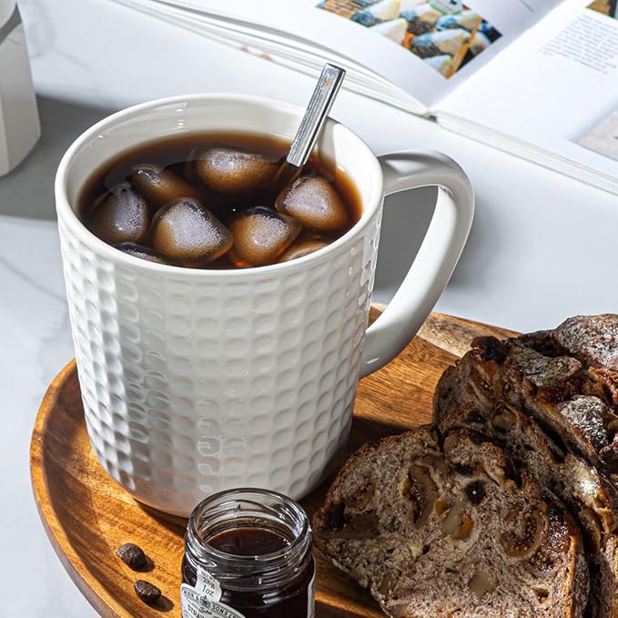 Large Coffee Mug, 20 oz Ceramc Coffee Cup with Handle, Porcelain Big Tea Cup for Office and Home, for Latte Cocoa Dishwasher and Microwave Safe, 1PC, White