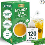 Load image into Gallery viewer, LeafLea Moringa Tea, 120 Fresh-Sealed Tea Bags, Premium Herbal Blend from 100% Natural Moringa Leaves, Supports Digestion &amp; Immune Health, Caffeine-Free, Sugar-Free, Vegan, Non-GMO